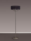 Banham Floor Lamp with 3 Lights Nickel & Black