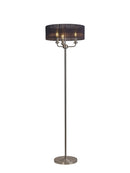 Banham Floor Lamp with 3 Lights Nickel & Black