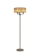 Banham Floor Lamp with 3 Lights Nickel & Bronze