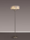 Banham Floor Lamp with 3 Lights Nickel & Grey