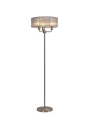 Banham Floor Lamp with 3 Lights Nickel & Grey