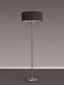 Banham Floor Lamp with 3 Lights Nickel & Black