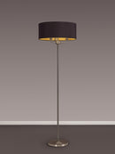 Banham Floor Lamp with 3 Lights Nickel & Black