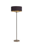 Banham Floor Lamp with 3 Lights Nickel & Black
