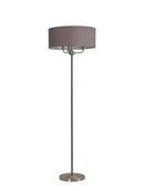 Banham Floor Lamp with 3 Lights Nickel & Grey