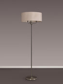 Banham Floor Lamp with 3 Lights Nickel & Nude