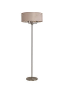 Banham Floor Lamp with 3 Lights Nickel & Nude