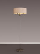 Banham Floor Lamp with 3 Lights Nickel & Nude