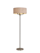 Banham Floor Lamp with 3 Lights Nickel & Nude
