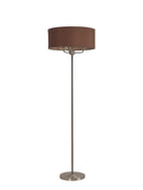 Banham Floor Lamp with 3 Lights Nickel & Cocoa