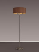Banham Floor Lamp with 3 Lights Nickel & Cocoa