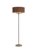 Banham Floor Lamp with 3 Lights Nickel & Cocoa