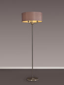 Banham Floor Lamp with 3 Lights Nickel & Taupe