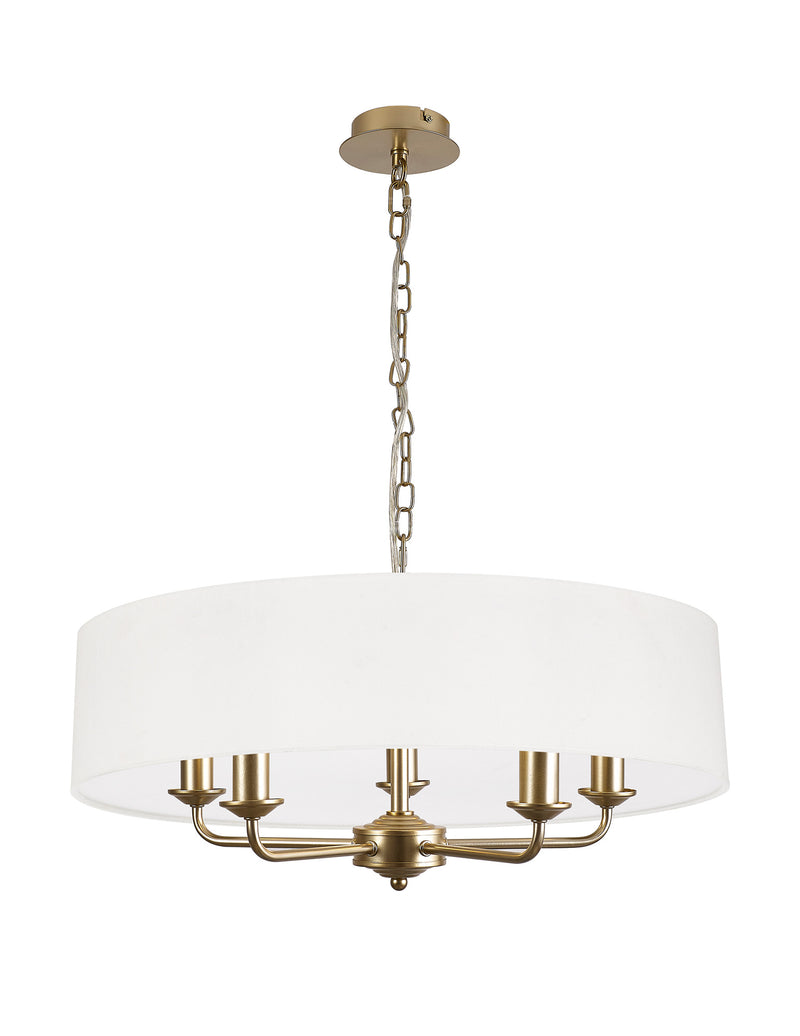 Banham Pendant Light with 5 Lights Gold & White