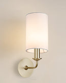 Banham Wall Lamp 1 Light  Gold & White