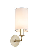 Banham Wall Lamp 1 Light  Gold & White