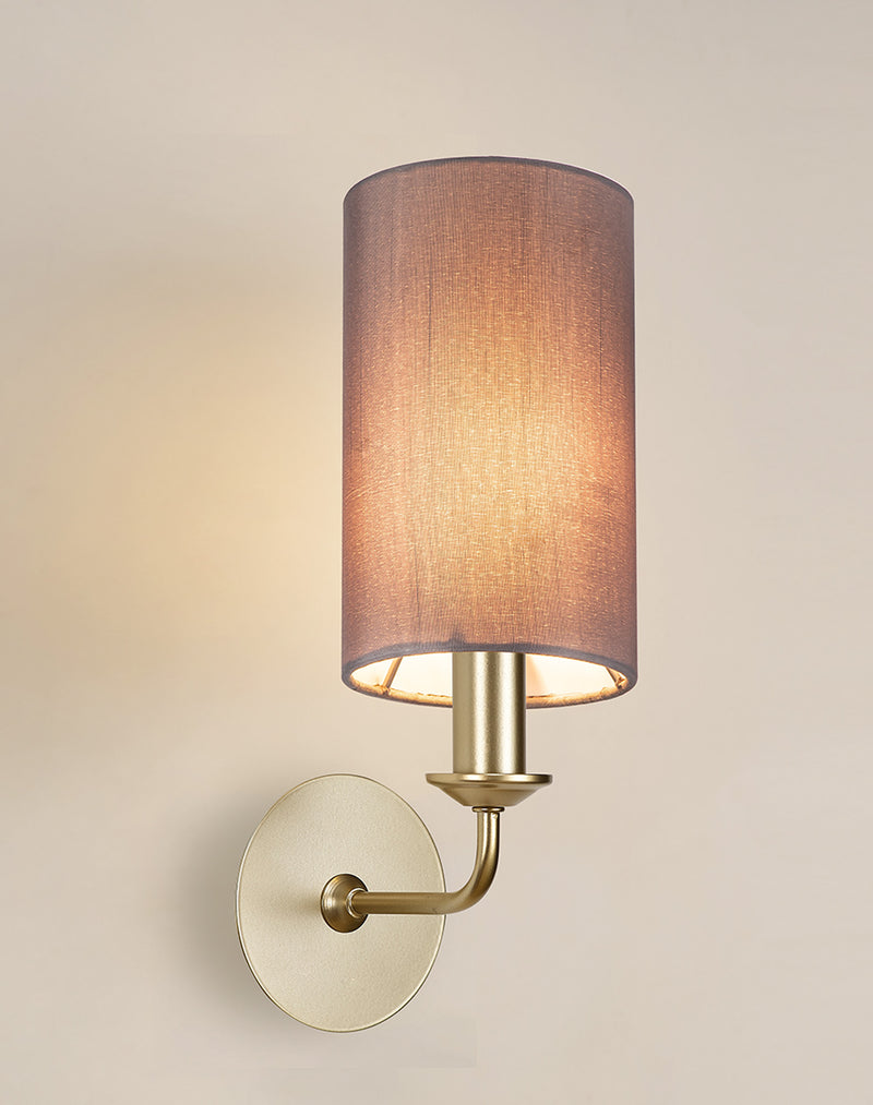 Banham Wall Lamp 1 Light Gold & Grey