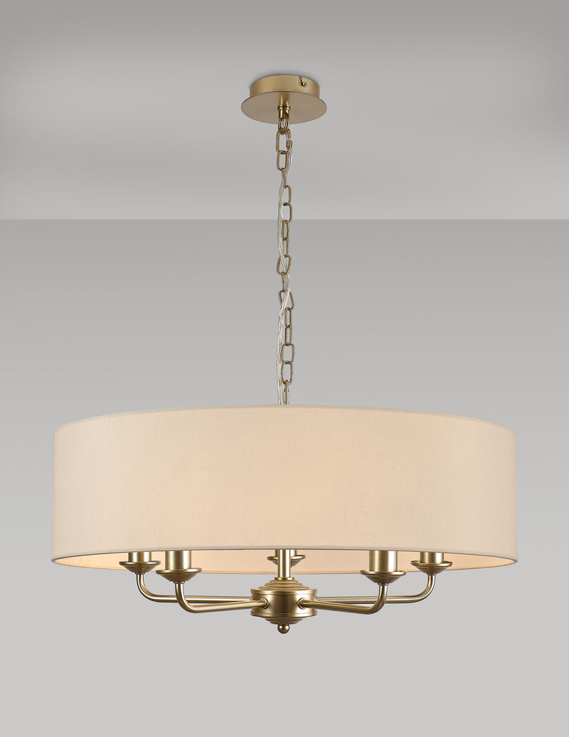 Banham Pendant Light with 5 Lights Gold & Ivory