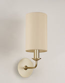 Banham Wall Lamp 1 Light  Gold  & Ivory