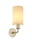 Banham Wall Lamp 1 Light  Gold  & Ivory