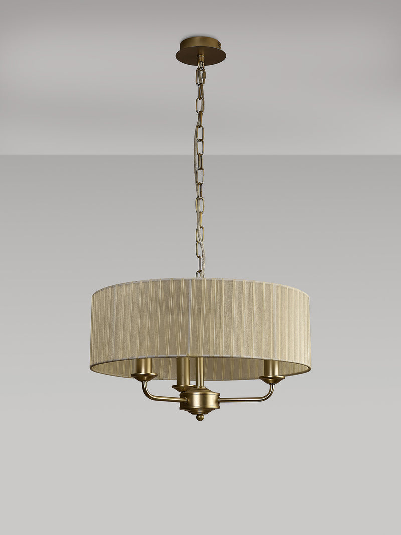Banham Pendant Light with 3 Lights Gold & Cream