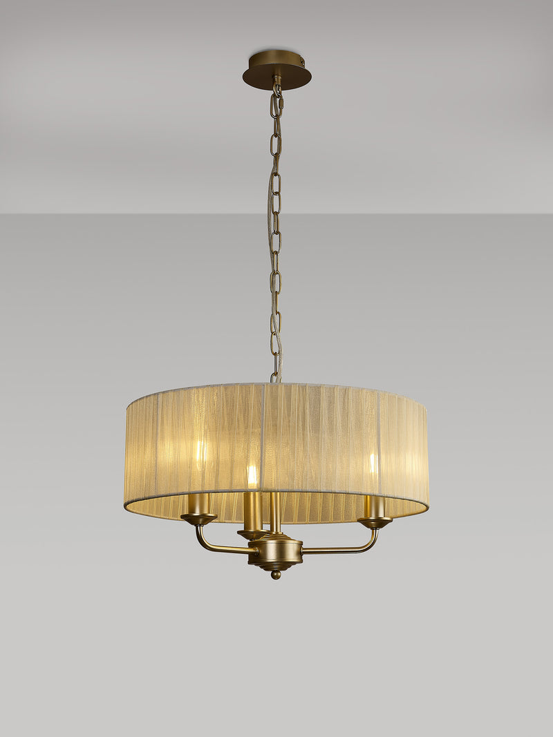 Banham Pendant Light with 3 Lights Gold & Cream