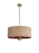 Banham Pendant Light with 3 Lights Gold & Ruby