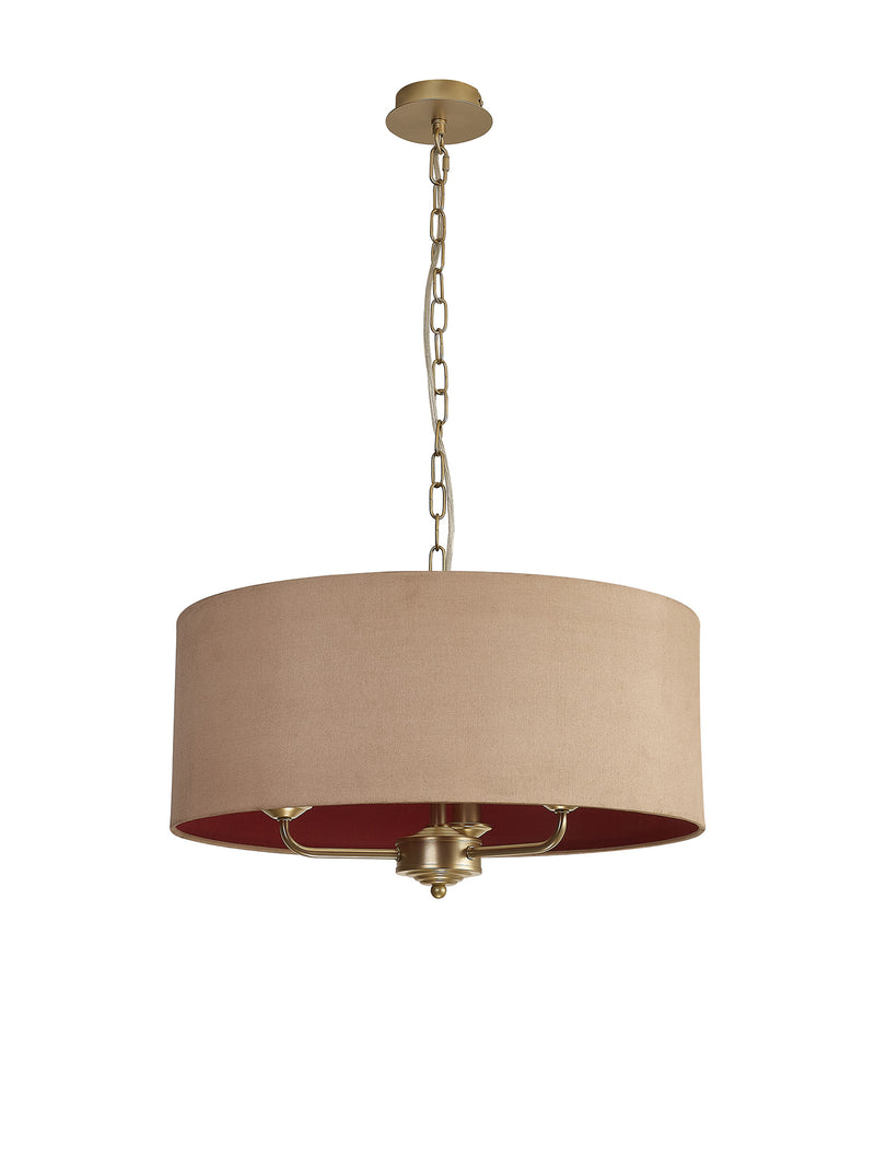 Banham Pendant Light with 3 Lights Gold & Ruby