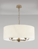 Banham Pendant  Light with 5 Lights  Gold & Ivory