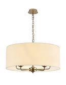 Banham Pendant  Light with 5 Lights  Gold & Ivory