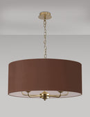 Banham  pendant  light with 5 lights  Chocolate  Brown  & Taupe