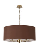Banham  pendant  light with 5 lights  Chocolate  Brown  & Taupe