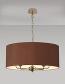 Banham  pendant  light with 5 lights  Chocolate  Brown  & Taupe