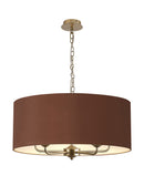 Banham  pendant  light with 5 lights  Chocolate  Brown  & Taupe