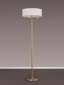 Banham Floor Lamp with 3 Lights  Gold & White