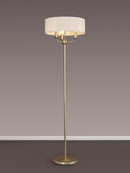Banham Floor Lamp with 3 Lights  Gold & White