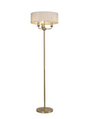 Banham Floor Lamp with 3 Lights  Gold & White