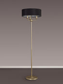 Banham Floor Lamp with 3 Lights Gold & Black