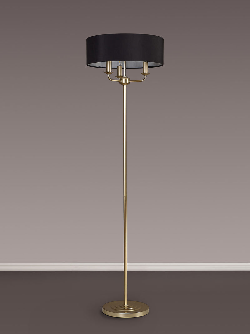 Banham Floor Lamp with 3 Lights Gold & Black