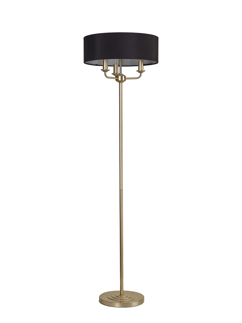 Banham Floor Lamp with 3 Lights Gold & Black