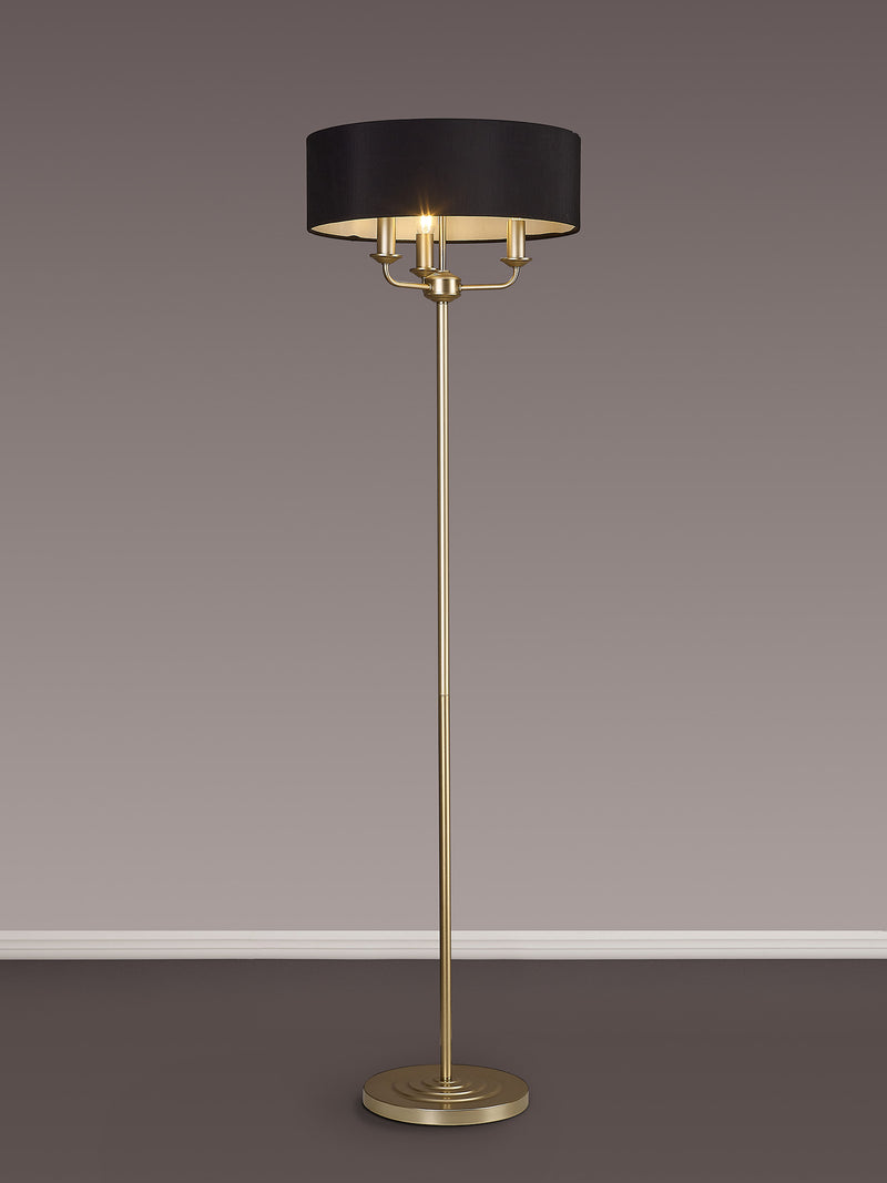 Banham Floor Lamp with 3 Lights Gold & Black