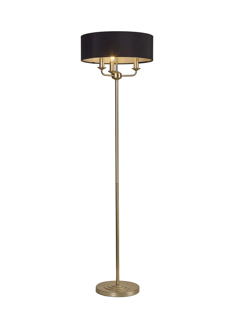 Banham Floor Lamp with 3 Lights Gold & Black