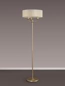 Banham Floor Lamp with 3 Lights  Gold & Cream