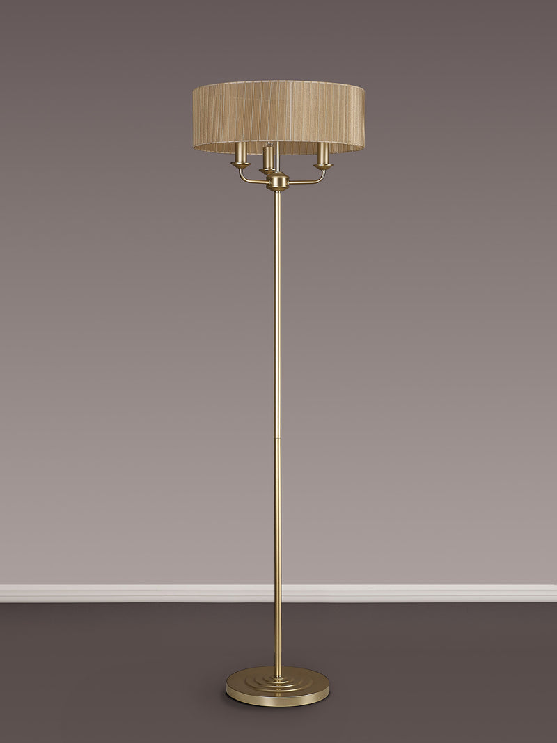 Banham Floor Lamp with 3 Lights  Gold &  Bronze