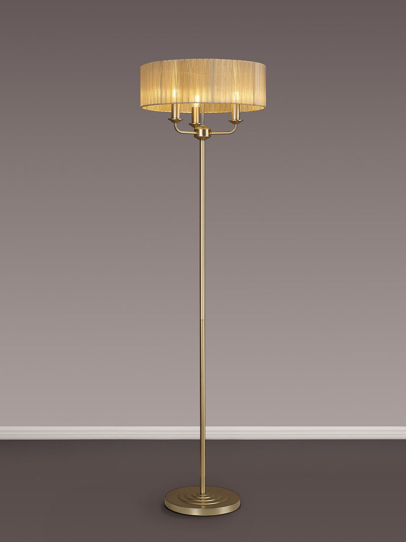 Banham Floor Lamp with 3 Lights  Gold &  Bronze