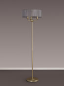 Banham Floor Lamp with 3 Lights  Gold & Grey