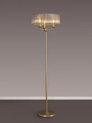 Banham Floor Lamp with 3 Lights  Gold & Grey