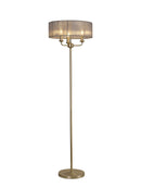 Banham Floor Lamp with 3 Lights  Gold & Grey