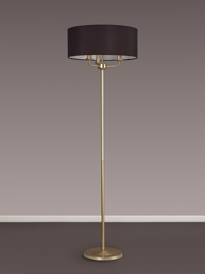 Banham Floor Lamp with 3 Lights  Gold & Black