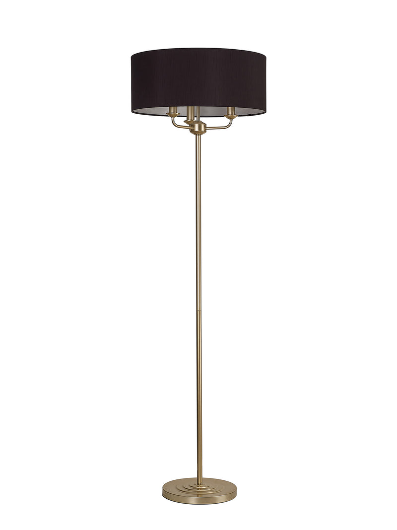 Banham Floor Lamp with 3 Lights  Gold & Black